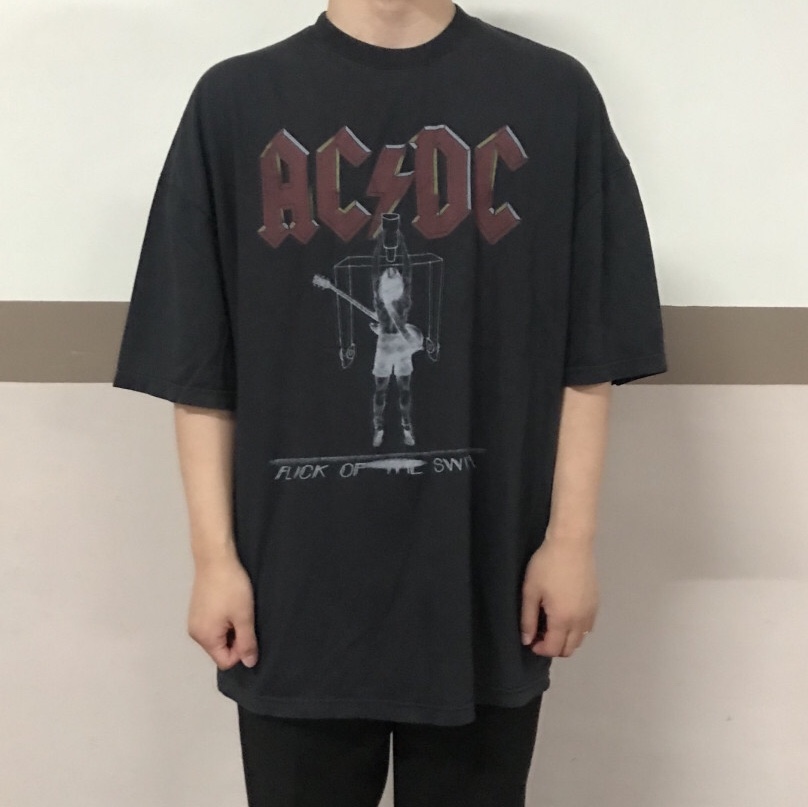 ACDC 티셔츠 오버핏 락밴드 반팔 (남여공용) (2color)